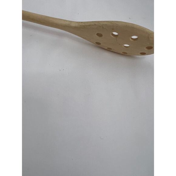 Wooden Slotted Spoon with Banana Handle~Unique! - Picture 2 of 3